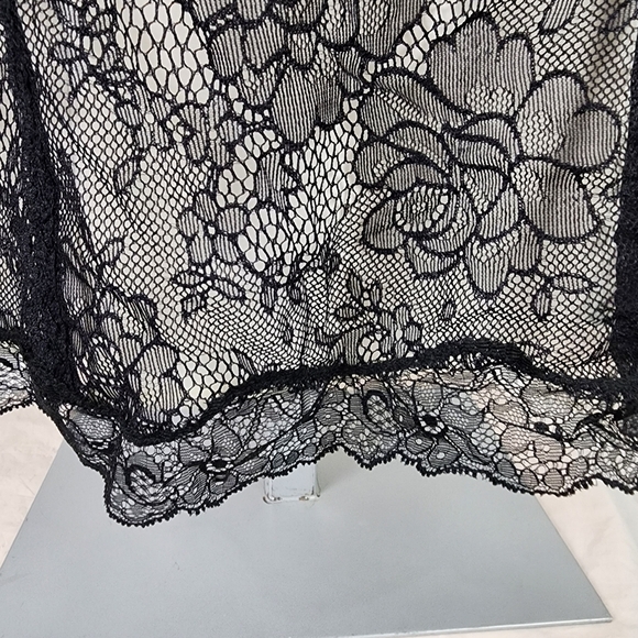 Victoria's Secret Sexy Little Things Lace Babydoll Slip Dress Black Cream 36C - Picture 5 of 15